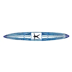 Sculpture en verre BV Drifter, Bleu