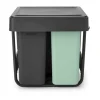 Seaux intégrés Sort&Go, 10+10+20 L, Gris foncé