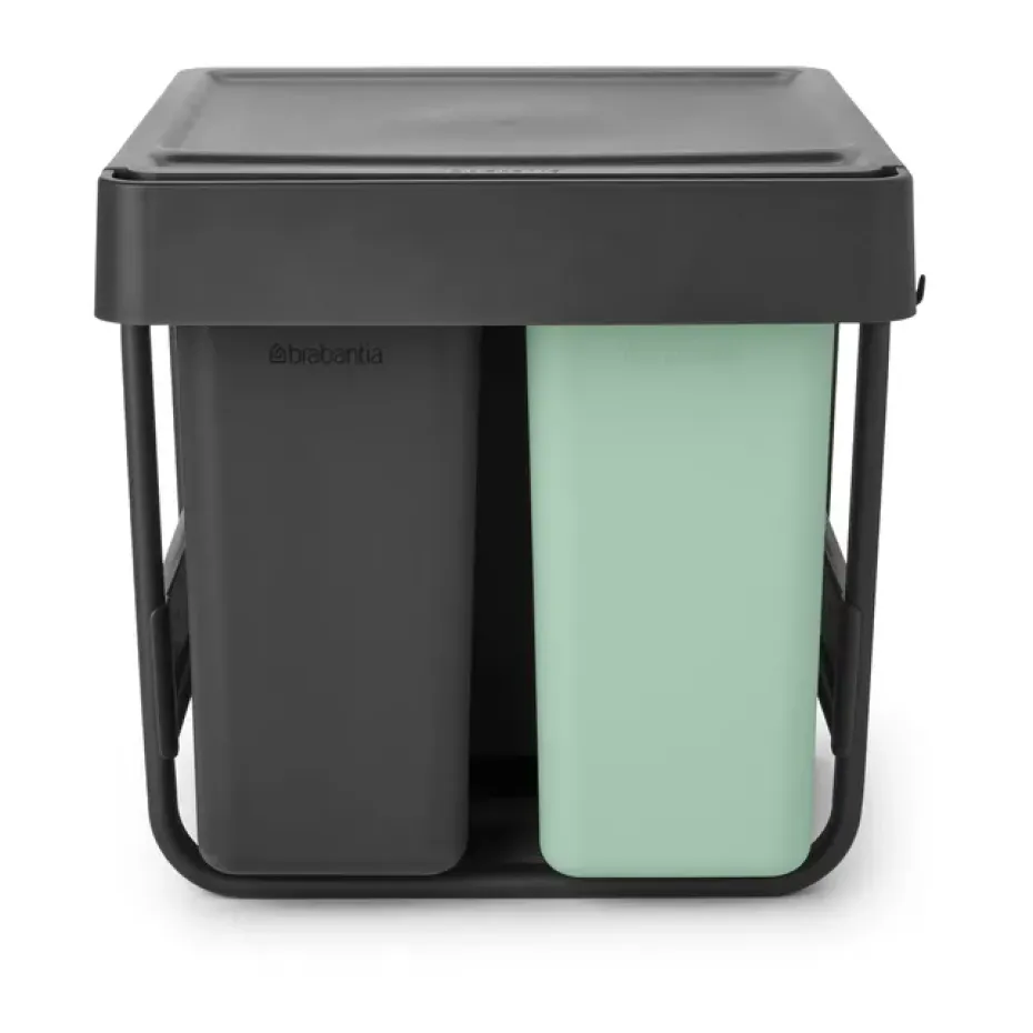Seaux intégrés Sort&Go, 10+10+20 L, Gris foncé