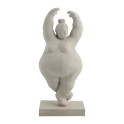 Serafina décoration femme pirouette 28 cm, Gris
