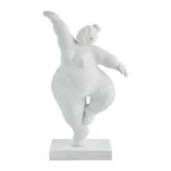 Serafina décoration femme sur pointe 28,8 cm, Blanc