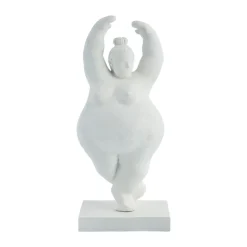 Serafina décoration femme pirouette 28 cm, Blanc
