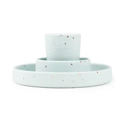 Service de table pour enfants Confetti 3 pièces, Bleu