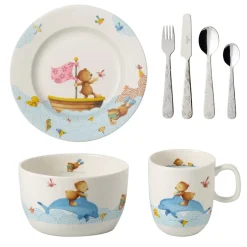 Service pour enfants et Couverts Happy as a Bear, 7 Pièces