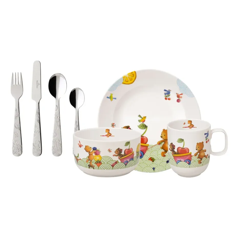 Service pour enfants et Couverts Hungry as a Bear, 7 Pièces