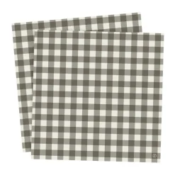 Serviette à carreaux Ernst 33x33 cm lot de 20, Taupe-clair gris