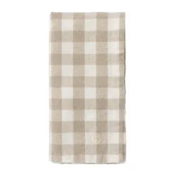 Serviette à carreaux Ernst 40x40 cm, Beige-blanc