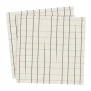 Serviette à grands carreaux Ernst 33x33 cm lot de 20, Beige-vert