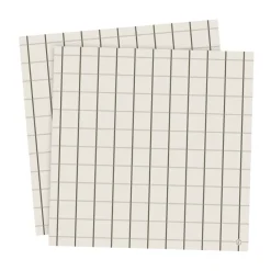 Serviette à grands carreaux Ernst 33x33 cm lot de 20, Beige-vert