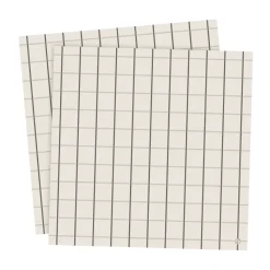 Serviette à grands carreaux Ernst 33x33 cm lot de 20, Beige-taupe