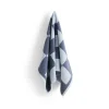 Serviette Check 50x90 cm, Steel blue
