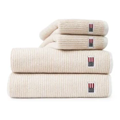 Serviette de bain Icons Original Striped 100x150 cm, White-tan