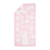 Serviette de bain Moomin 70x140 cm, Snäckskal rosa