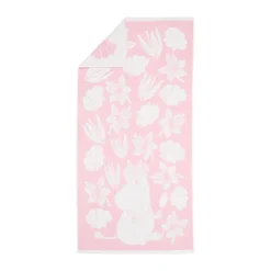 Serviette de bain Moomin 70x140 cm, Snäckskal rosa