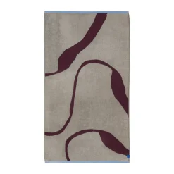 Serviette de bain Nova Arte 70x133 cm, Wine-sand
