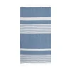 Serviette de bain rayée Ella hamam 145x250 cm, Bleu