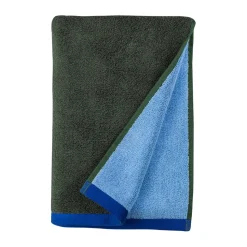Serviette de bain Soft 70x133 cm, Dark olive-light blue