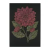 Serviette de cuisine Dahlia 48x70 cm, Rouge-noir-vert