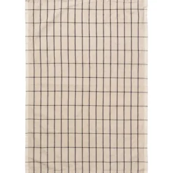 Serviette de cuisine Hale 50x70 cm, Sable-noir