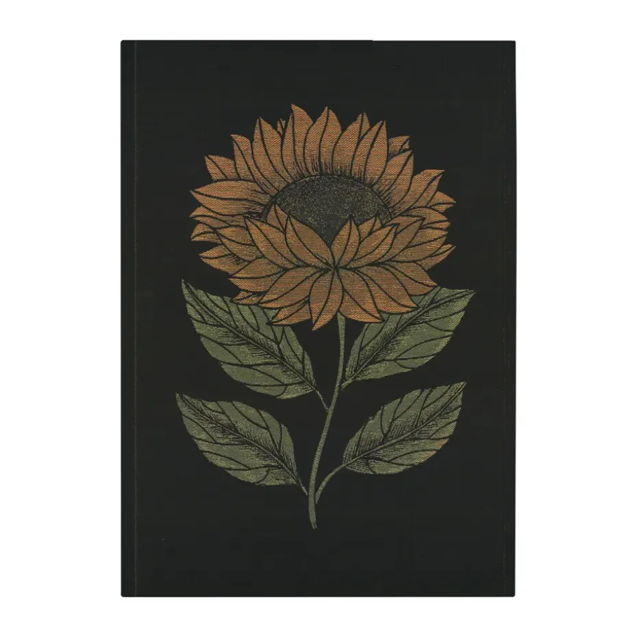 Serviette de cuisine Helia 48x70 cm, Noir-jaune