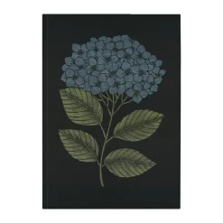 Serviette de cuisine Hydrangea 48x70 cm, Noir-bleu