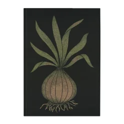 Serviette de cuisine Lök 48x70 cm, Noir-jaune foncé