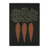 Serviette de cuisine Morot 48x70 cm, Noir-orange