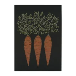 Serviette de cuisine Morot 48x70 cm, Noir-orange