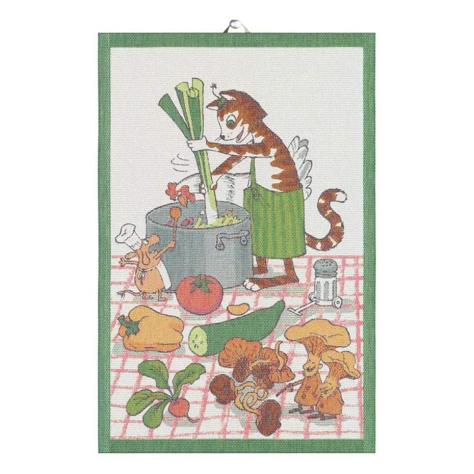 Serviette de cuisine Pettson & Findus, Matlagning