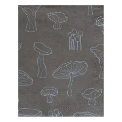 Serviette de table Fungi 33x33 cm, paquet de 20, Noisette-blanc