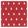 Serviette de table Linen trees 33x33 cm lot de 20, Red