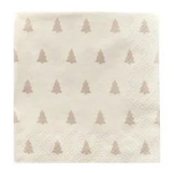 Serviette de table Linen trees 33x33 cm lot de 20, sable