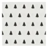 Serviette de table Linen trees 33x33 cm lot de 20, noir-blanc