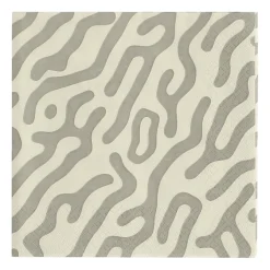 Serviette de table Trace 33x33 cm lot de 20, taupe-sable
