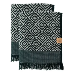 Serviette d'invité Morocco 35x55 cm, lot de 2, Black-white