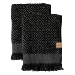 Serviette d'invité Morocco 35x55 cm, lot de 2, Black-greyn