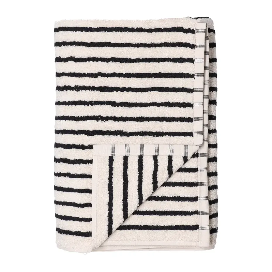 Serviette Drift 50x70 cm, Blanc-noir