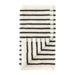 Serviette Drift 30x50 cm, Blanc-noir