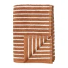Serviette Drift 50x70 cm, Brun-blanc