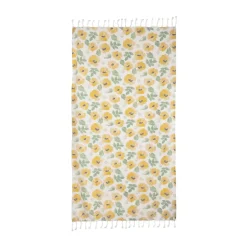 Serviette Eden hamam 90x170 cm, Mélange jaune