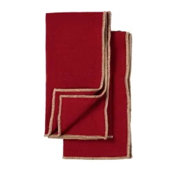 Serviette Edith 45x45 cm, 2 pièces, Bordeaux