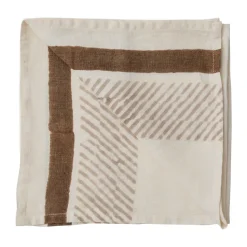 Serviette Ella 50x50 cm, Marron