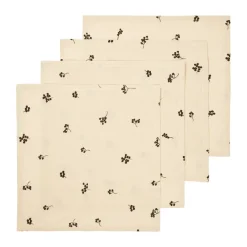 Serviette en coton Baies 40x40 cm, 4 pièces, Natural-dark chocolate
