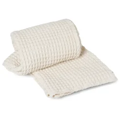Serviette en coton écologique blanc cassé, 70x140 cm
