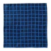 Serviette en jacquard Rutig Lot de 2, Blue-black