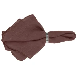 Serviette en lin Gracie, aubergine