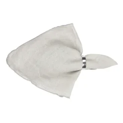 Serviette en lin Gracie, blanc cassé