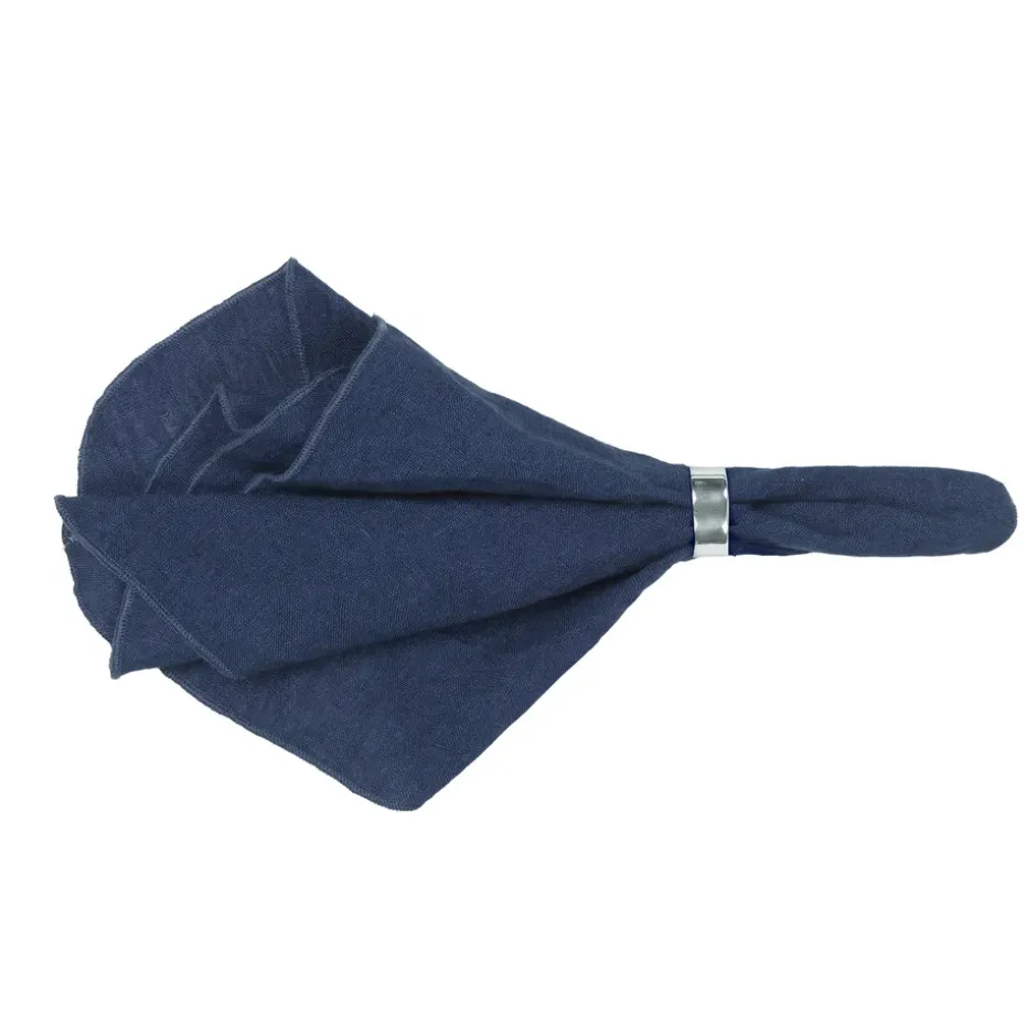 Serviette en lin Gracie, Bleu foncé (Insignia blue)