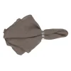 Serviette en lin Gracie, marron-gris