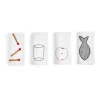Serviette en lin Sobremesa 45x45 cm Lot de 4, White